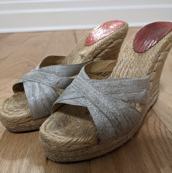 Louboutin Raffia Wedges - Picture 1 of 4